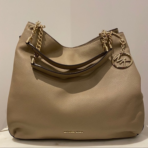 Michael Kors Lillie Chain Shoulder Tote In Truffle